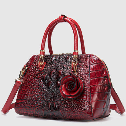 Marie Veccini Rose Designer Leather Bag